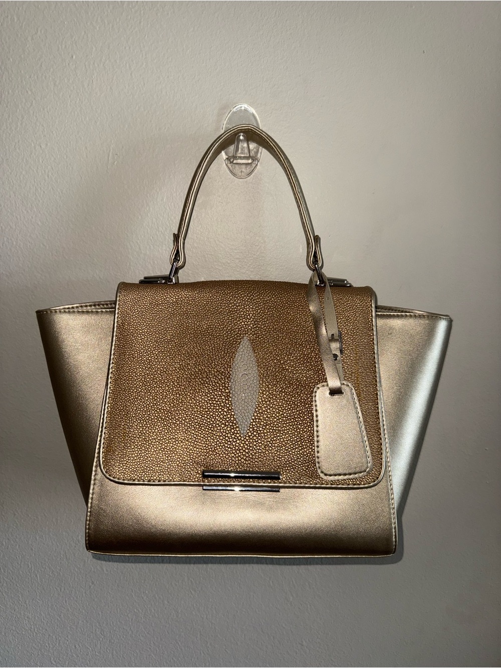 Rare Stingray Skin and Leather Bag - Picture 3 of 10